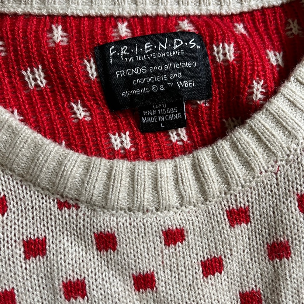 FRIENDS TV SHOW SERIES Ugly Sweater Acrylic UNISEX ADULT's L See Measurements ✅ - Picture 6 of 8